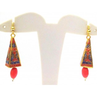 Meenakari Minakari Enamel Jhumka Jhumki Handmade Earring Jewelry Chandelier A133